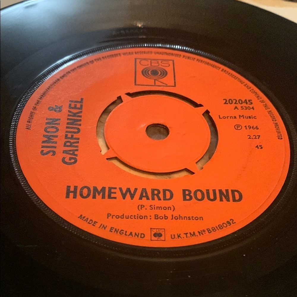 💥3/$20 Vintage Simon & Garfunkel Vinyl Record 45 RPM
